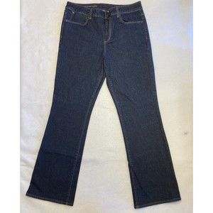 Talbots Heritage Boot Mid Rise Denim Jeans Women's 12/31 Dark Blue Cotton Blend